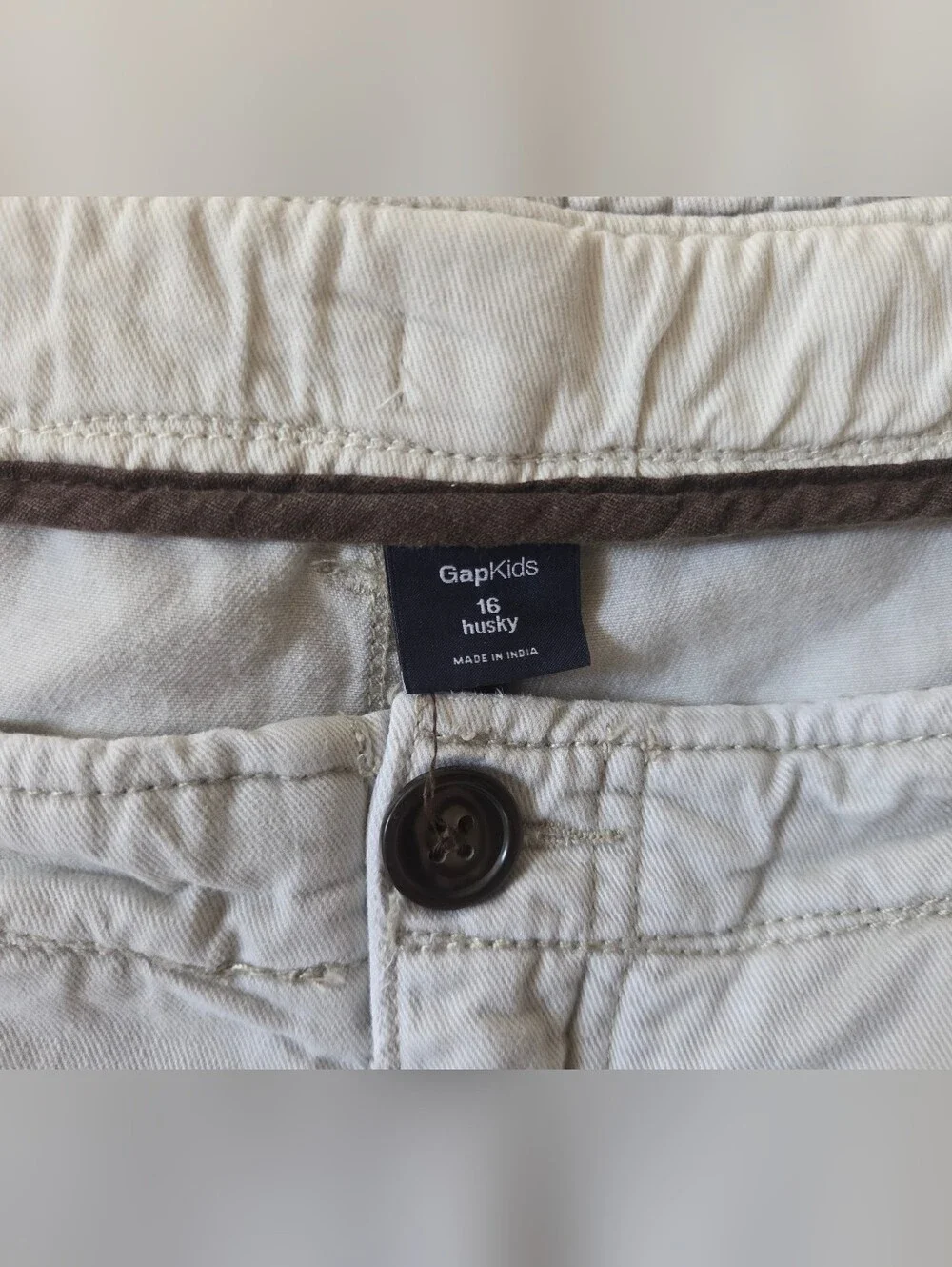 Vintage Gap Kids Boy's Cargo Shorts Size 16 Husky Tan Khaki Lot Of 2 Adjustable